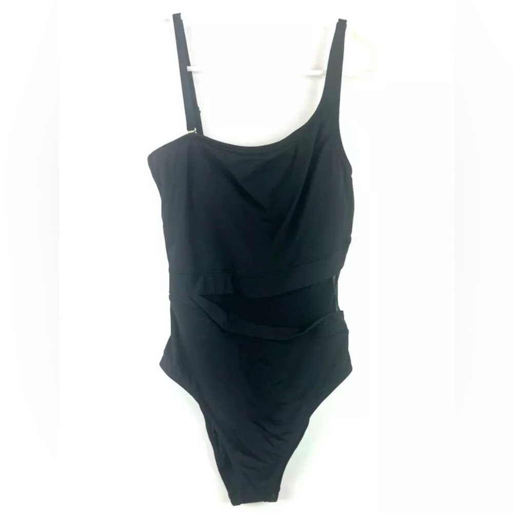Bleu Rod Womens Beattie Urban Goddess One Piece Swimsuit Black Size 8